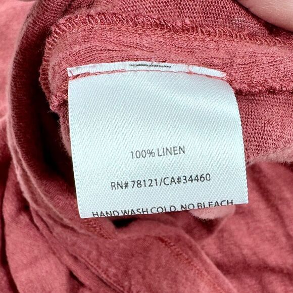 Eileen Fisher rust color linen asymmetrical tank PM - Picture 7 of 9